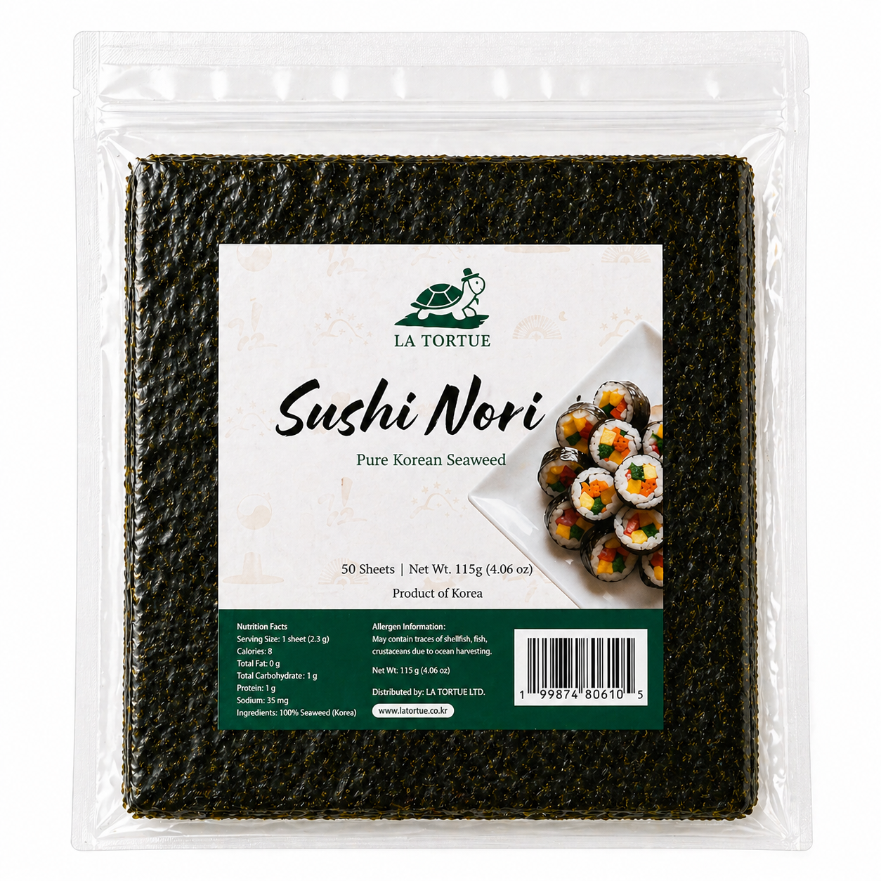 La Tortue Sushi Nori - Pure Korean Seaweed